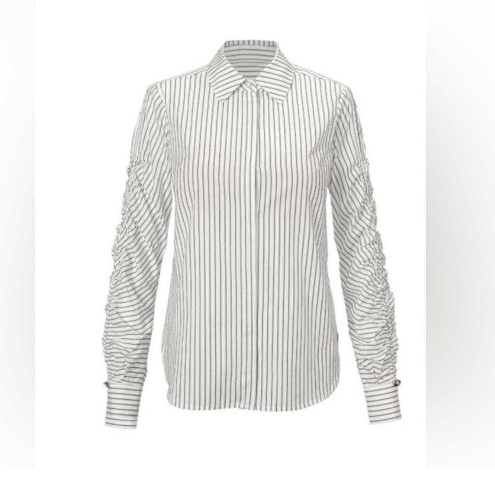 Cabi Linear Blouse Button Down style #4530 white … - image 1